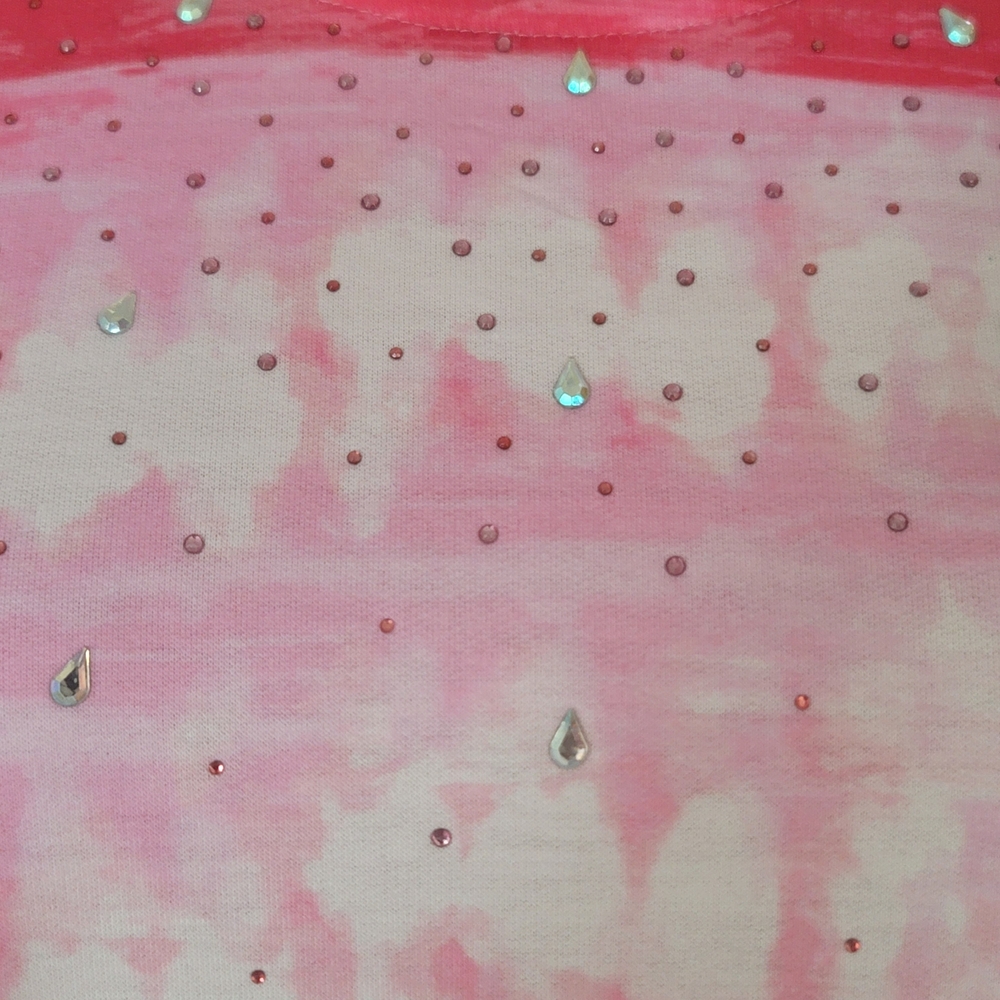 Allison Daley Pink and Red Tie-Dye Blouse - Picture 3 of 4